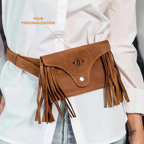 Fringe Belt Bag — Premium Personalized Handmade Leather Bag | Pikore