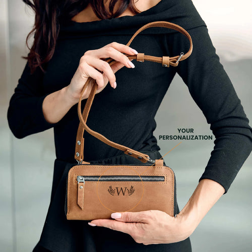Wallet Bag Senna — Premium Personalized Handmade Leather Wallet Bag | Pikore