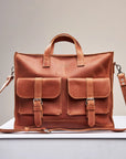 Cognac Laptop Messenger Bag