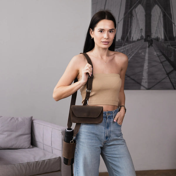 Crossbody Bag with Drink Holder