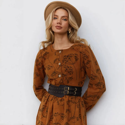 Double Buckle Leather Belt