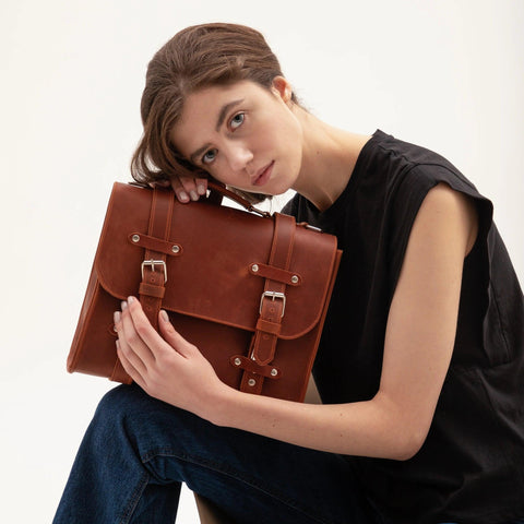 Leather Briefcase For Women - Pikore