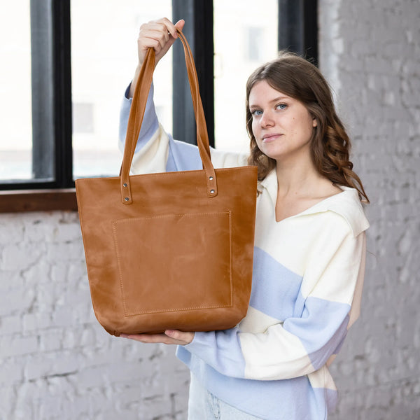 Engraved Leather Handbag