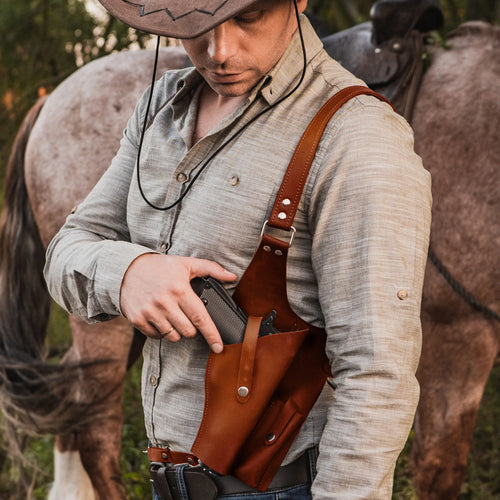 Engraved Leather Holster