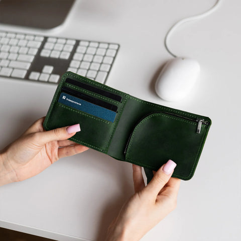 Engraved Leather Wallet