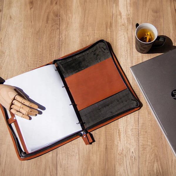 Engraved Leather Portfolio