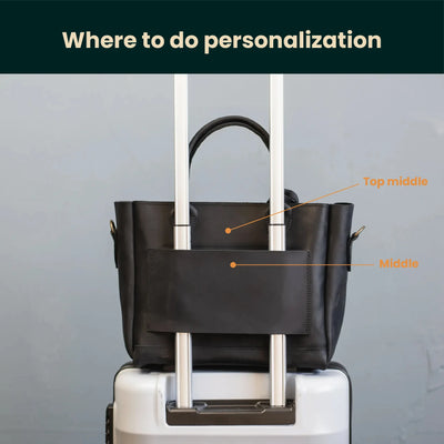 Tote Bag With Trolley Sleeve — Premium Personalized Handmade Leather Bag | Pikore