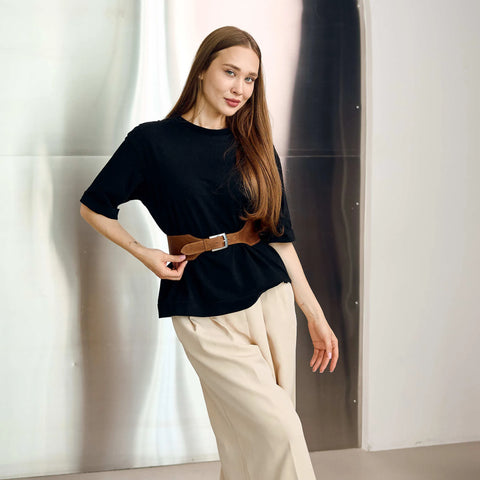 Leather Wide Womens Belt – High Waist Leather Belt Pikore