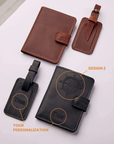 Leather Passport Wallet & Luggage tag