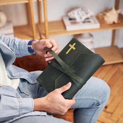 Full Grain Leather Bible Cover
