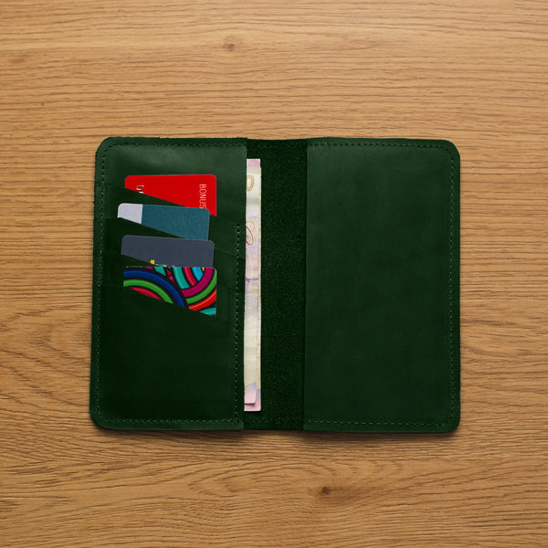 Green Checkbook Holder