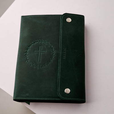 Green Leather Bible Cover