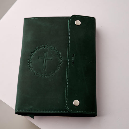 Green Leather Bible Cover