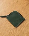 Green Leather Small Wallet