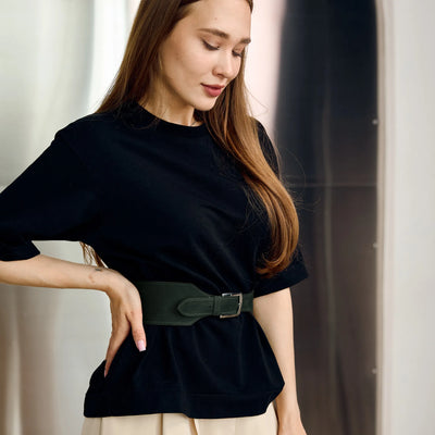 Leather Wide Womens Belt High Waist Leather Belt | Pikore Green / Custom Size Leather Wide Womens Belt High Waist Leather Belt | Pikore Green / Custom Size