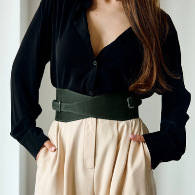 Green Wide Waist Belt