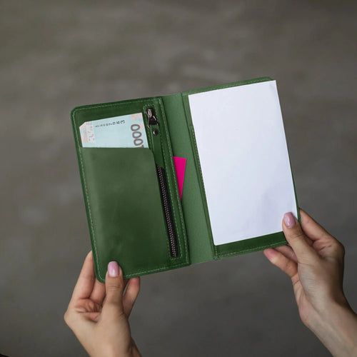 Leather Checkbook Cover — Premium Personalized Handmade Leather Checkbook Holder | Pikore