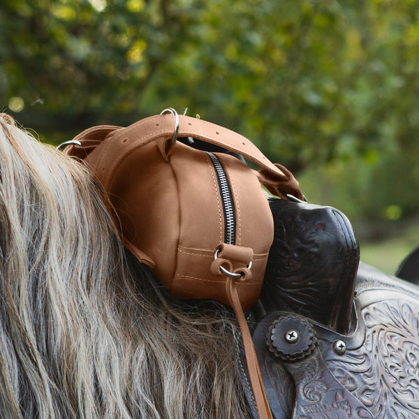 Horse Saddle Leather Pouch