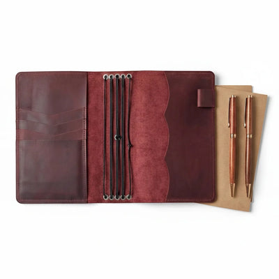 Leather Journal Cover Refillable With Elastic Band