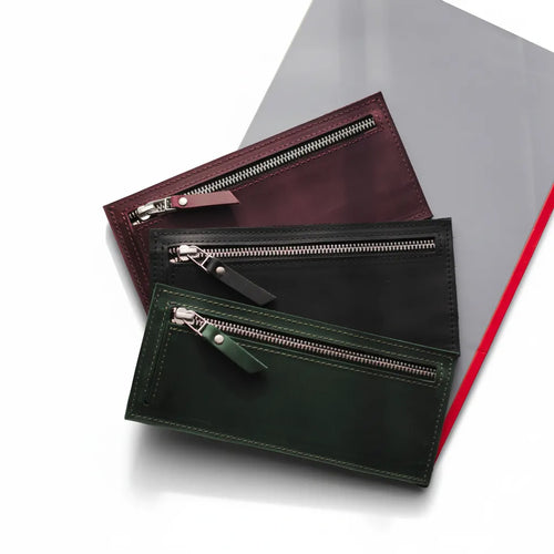 Slim Long Leather Wallet — Premium Personalized Handmade Leather Wallet | Pikore
