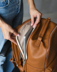 Leather Laptop Backpack