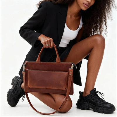 Leather Laptop Bag — Premium Personalized Handmade Leather Laptop Sleeve | Pikore