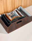Large Leather Storage Box