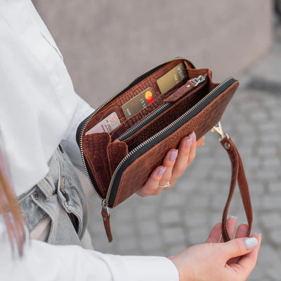 Large Wallet with Wrist Strap