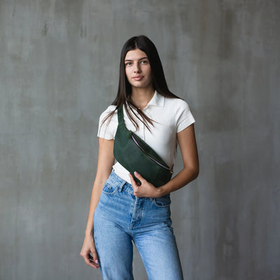 Leather Belt Bag Womens