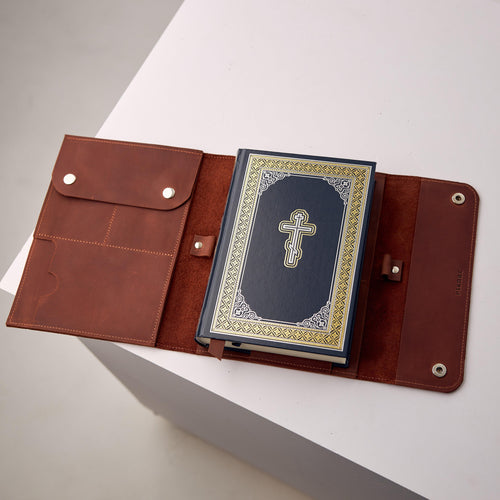 Leather Bible Rivets Cover