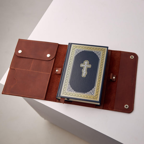Leather Bible Rivets Cover