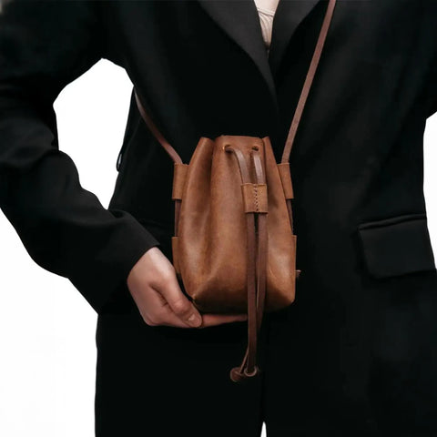Leather Bucket Bag