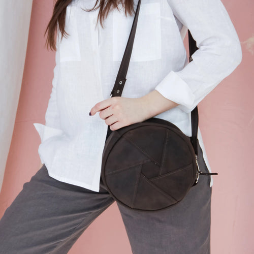 Leather Circle Bag