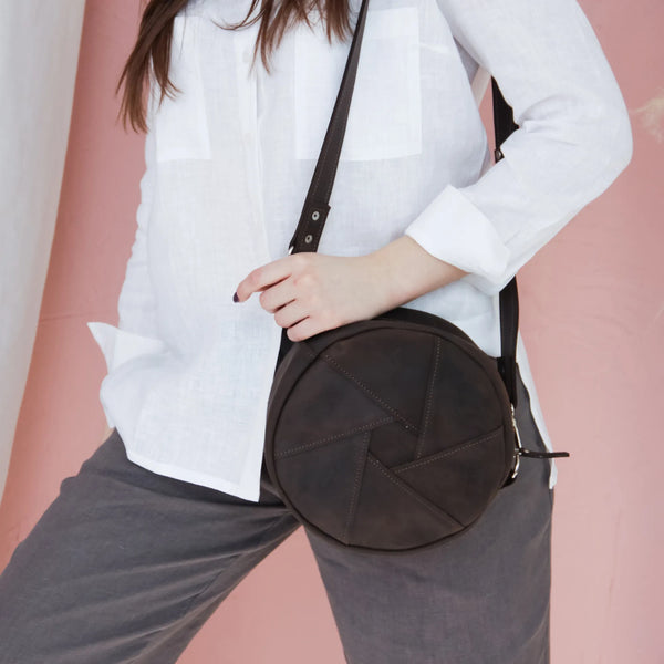 Leather Circle Bag
