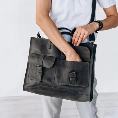 Leather Computer Bag for Ladies