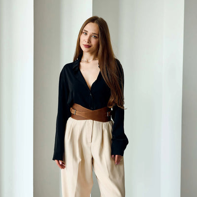 Leather Corset Belt Women