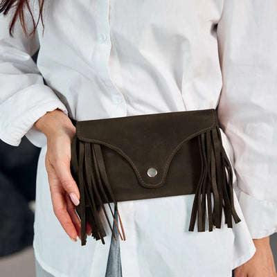 Leather Fringe Purse