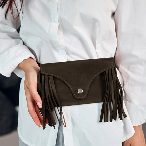Leather Fringe Purse