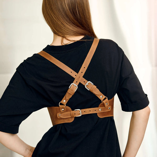 Leather Harness Belt Fashion