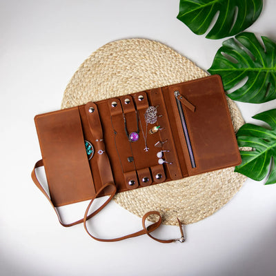 Leather Jewelry Roll