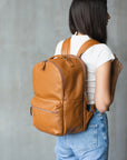 Leather Laptop Backpack