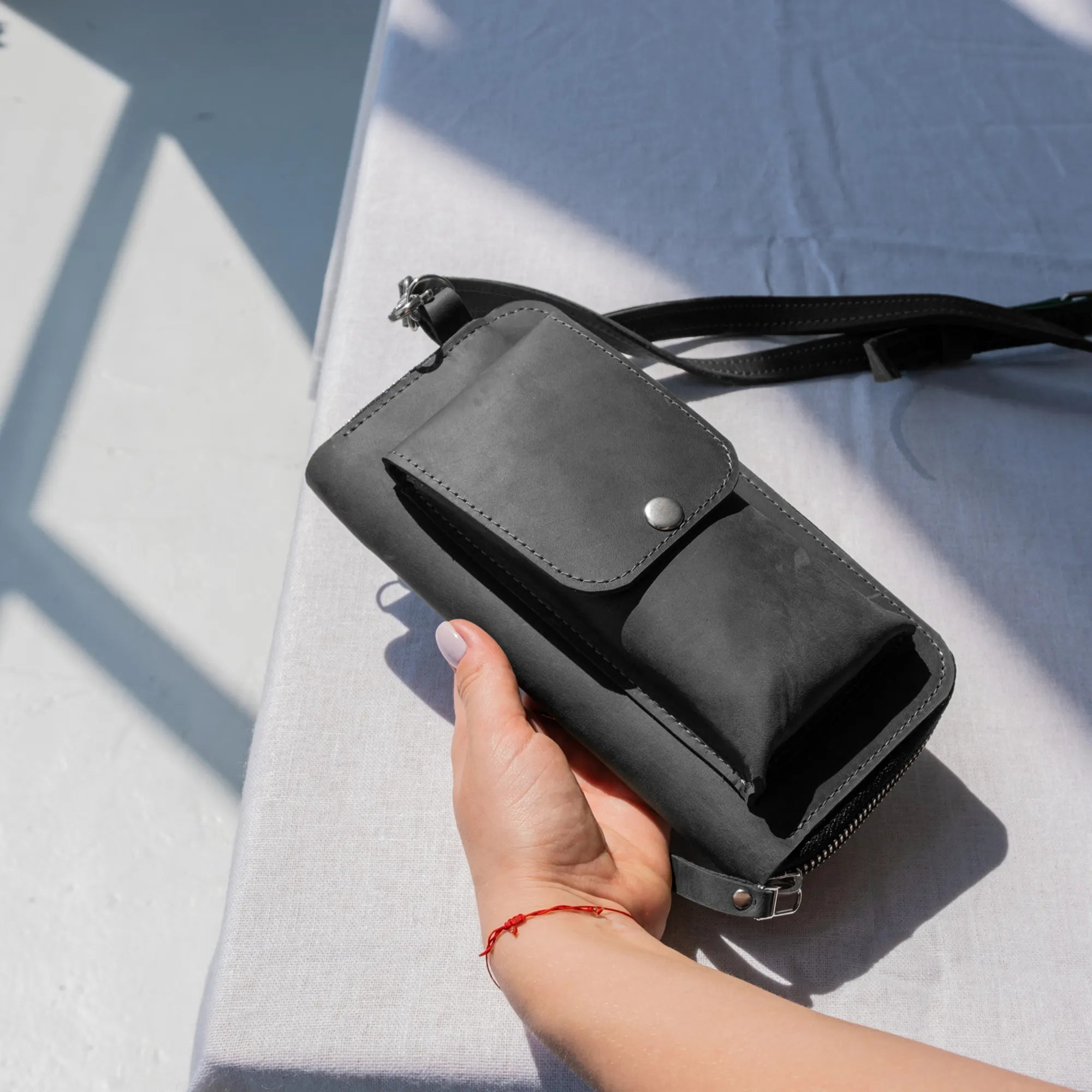 Leather Phone Crossbody Bag