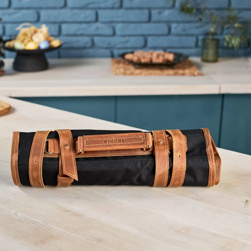 Leather roll up Knife Case