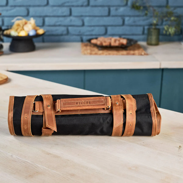 Leather roll up Knife Case