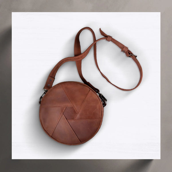 Leather Round Bag