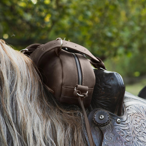 Leather Saddle Pouch Brown