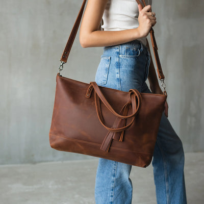 Leather Shopper Bag