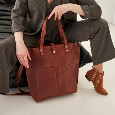Leather Shoulder Tote