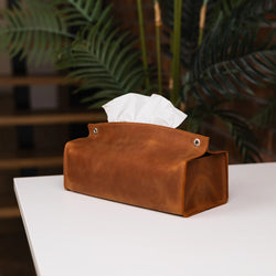 Leather Tissue Box Cover