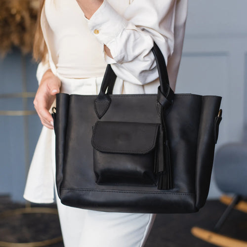 Leather Travel Tote Bag